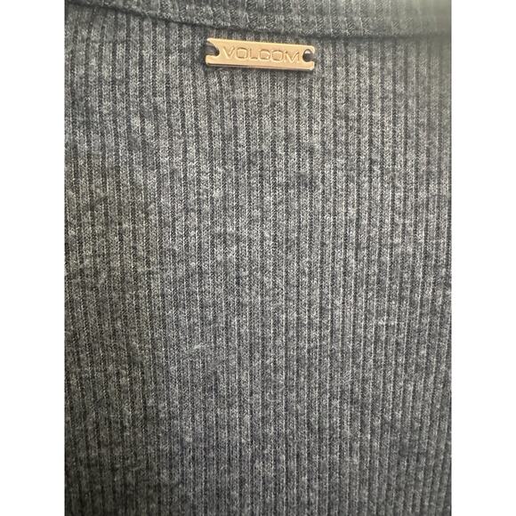 NWT VOLCOM Womens XL Gray Tank Knit Ribbed Dress Backless Bodycon Dress #5782 - Picture 6 of 15